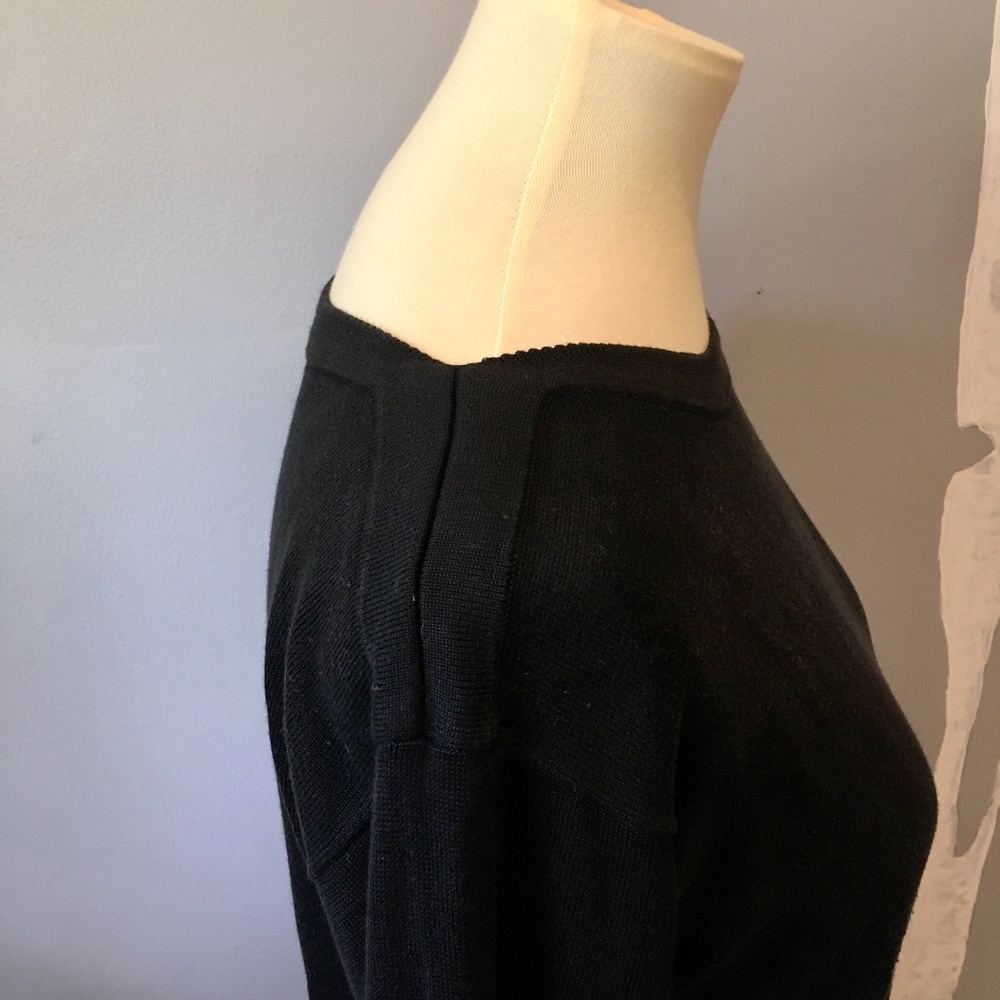 Valerie Stevens SILK Tunic Top Black Small Petite - Picture 7 of 12